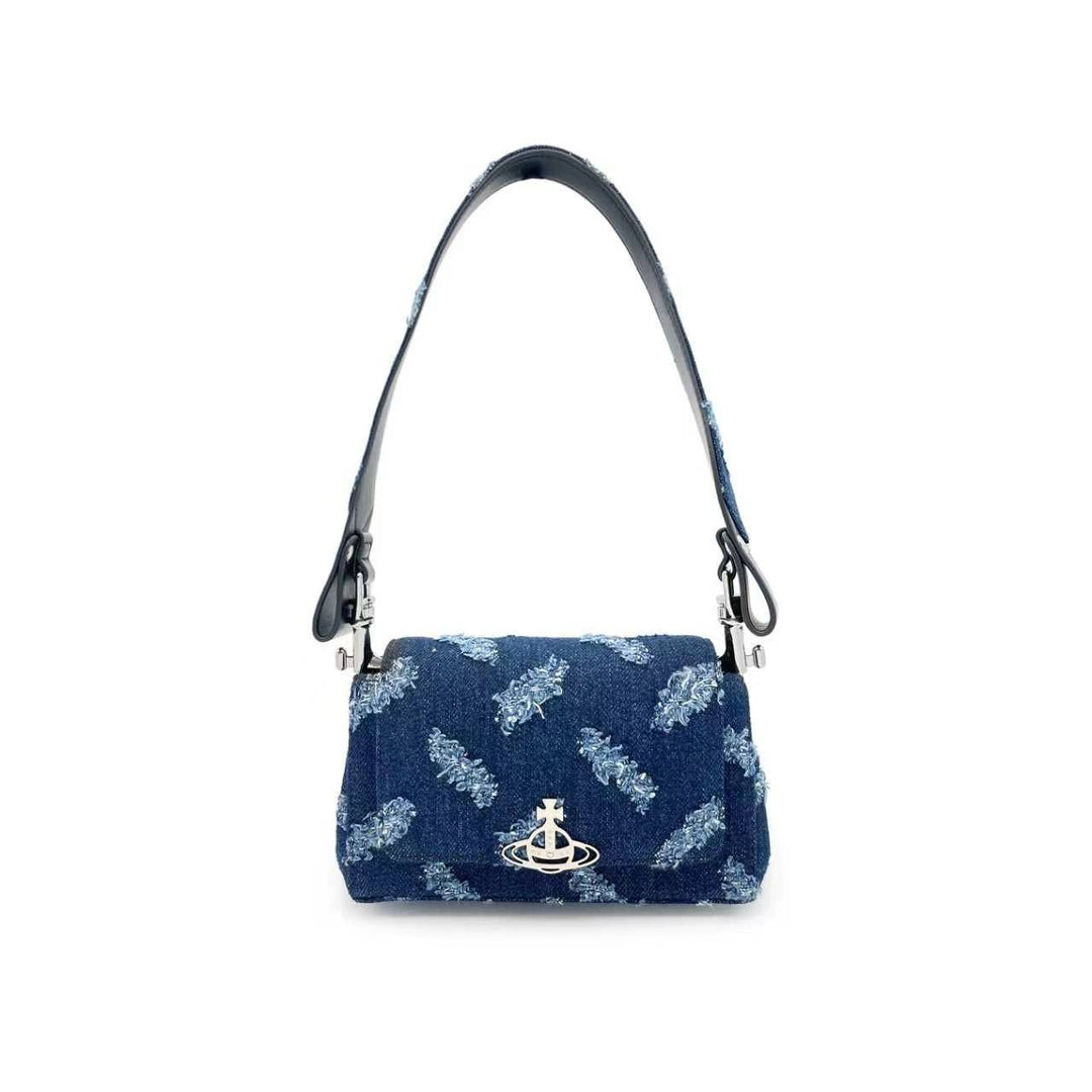Vivienne Westwood Hazel Orb Denim Chain Handbag - SHENGLI ROAD MARKET