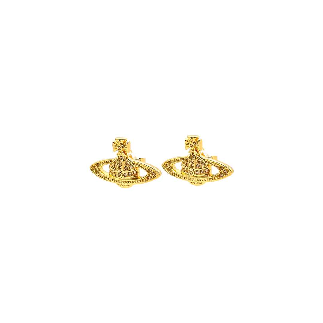 Vivienne Westwood Mini Bas Relief Orb Earring Stud - SHENGLI ROAD MARKET