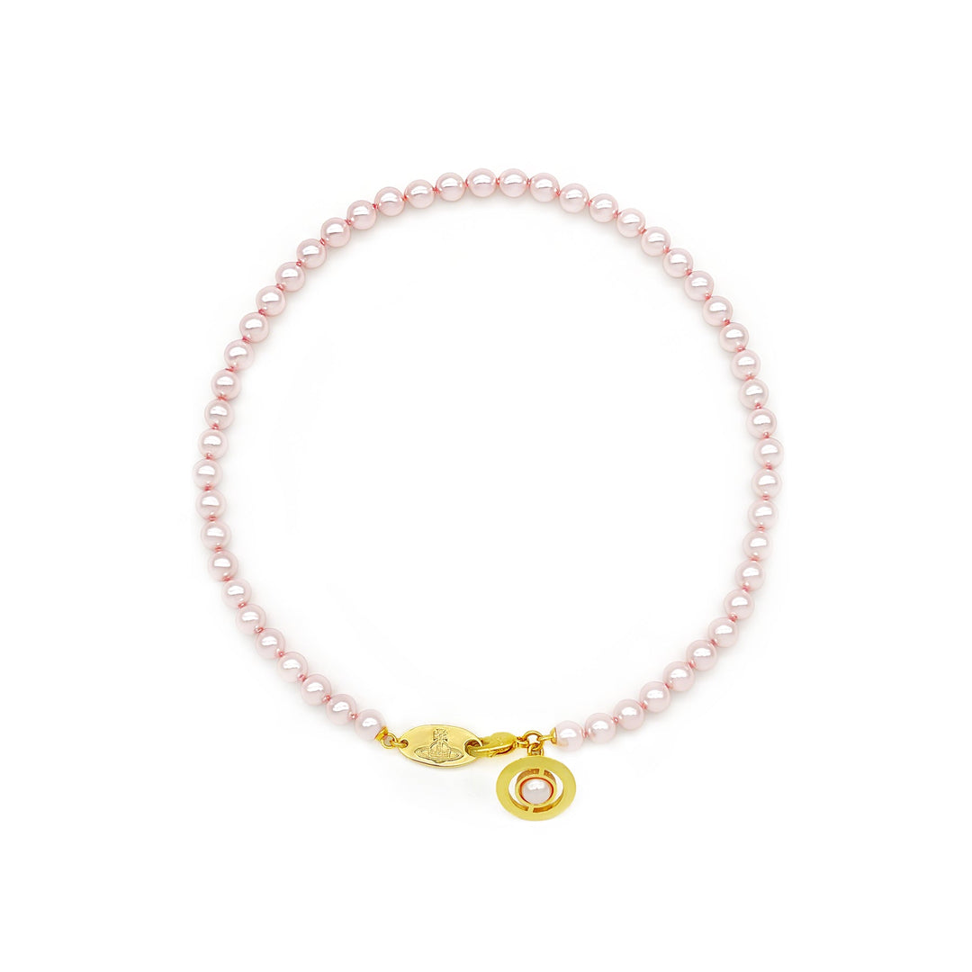 Vivienne Westwood Orb Pendant Pink Pearl Necklace - SHENGLI ROAD MARKET