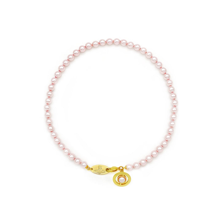 Vivienne Westwood Orb Pendant Pink Pearl Necklace - SHENGLI ROAD MARKET