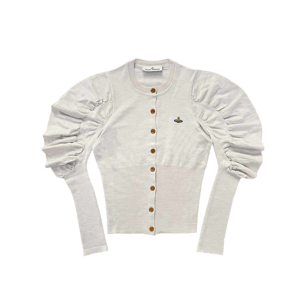 Vivienne Westwood Orb Puff Sleeve Wool Cardigan - SHENGLI ROAD MARKET