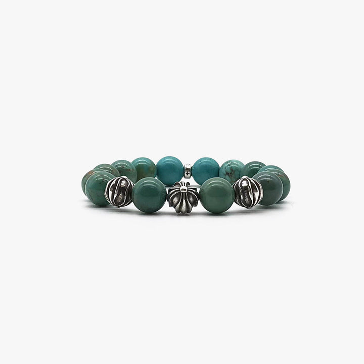 Chrome Hearts 12mm Silver Turquoise Bracelet - SHENGLI ROAD MARKET