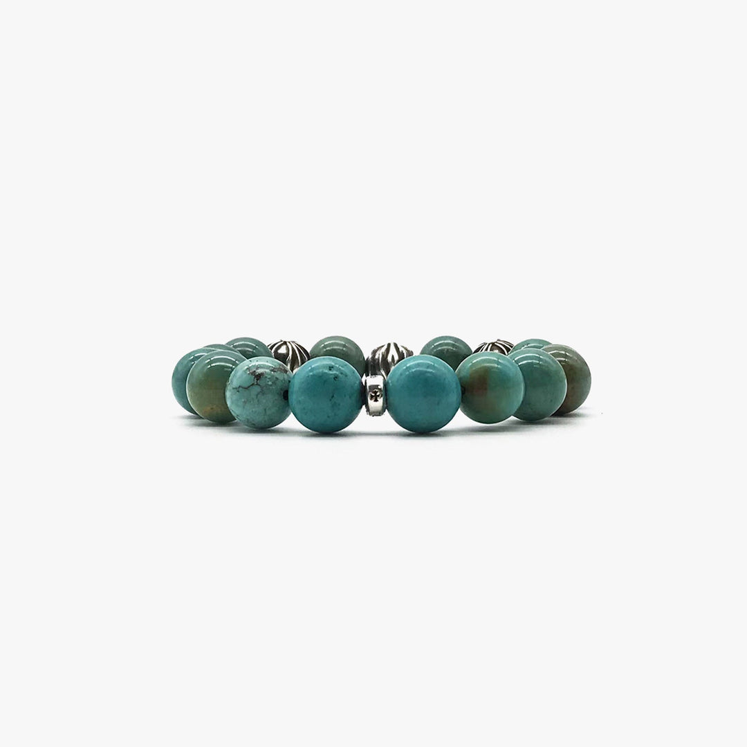 Chrome Hearts 12mm Silver Turquoise Bracelet - SHENGLI ROAD MARKET