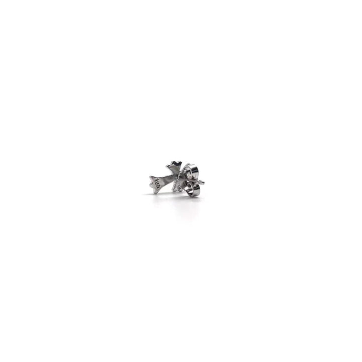 Chrome Hearts 18K White Gold Diamonds Cross Earring Ear Stud - SHENGLI ROAD MARKET