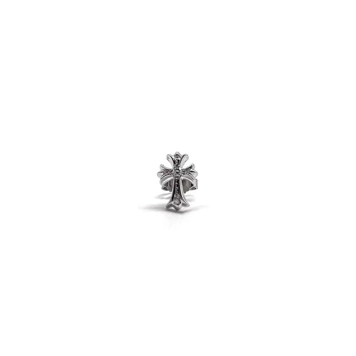 Chrome Hearts 18K White Gold Diamonds Cross Earring Ear Stud - SHENGLI ROAD MARKET