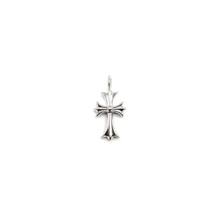 Chrome Hearts 18K White Gold Diamonds Tiny Cross Necklace Charm - SHENGLI ROAD MARKET