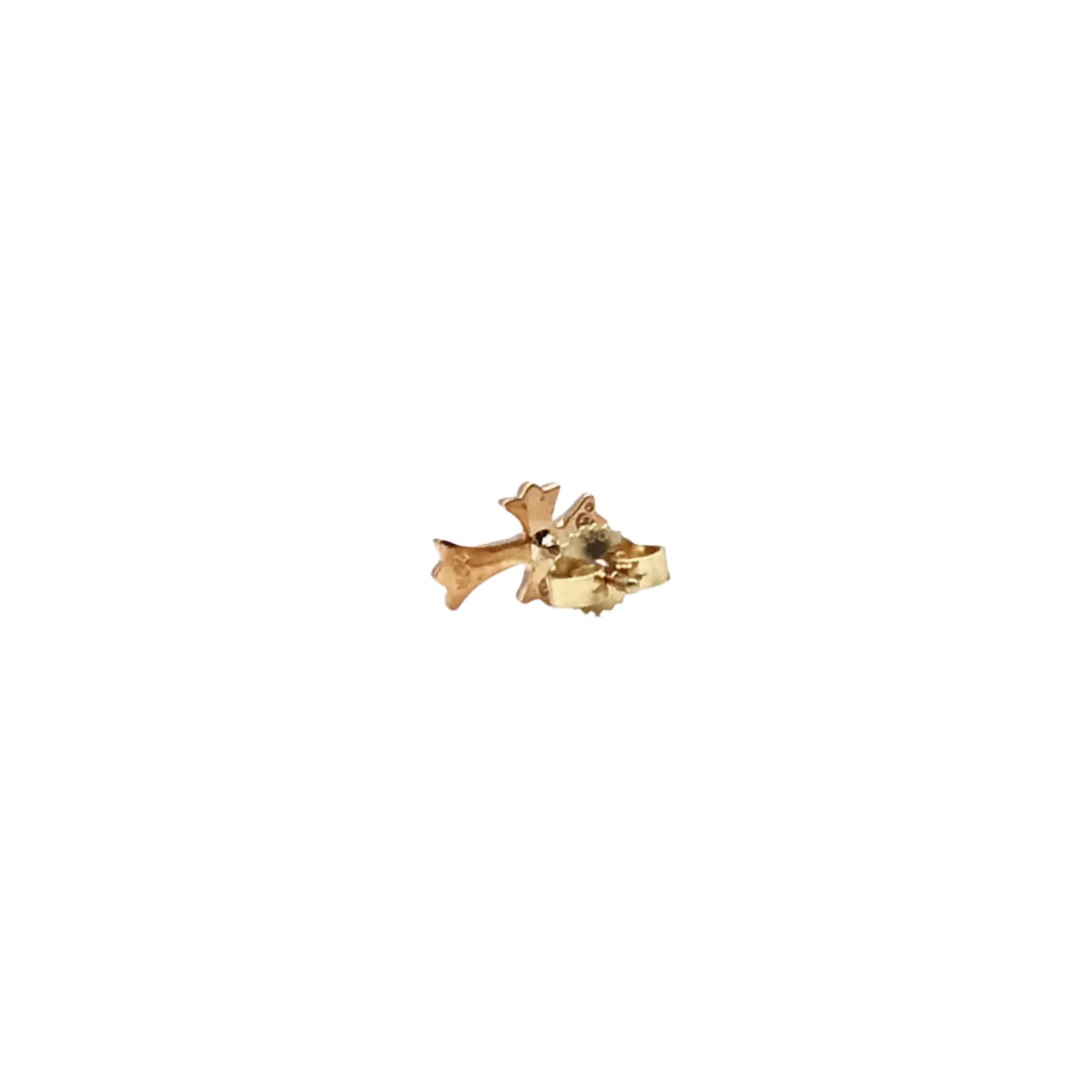 Chrome Hearts 22K Gold Diamond Babyfat Earring Drop - SRM