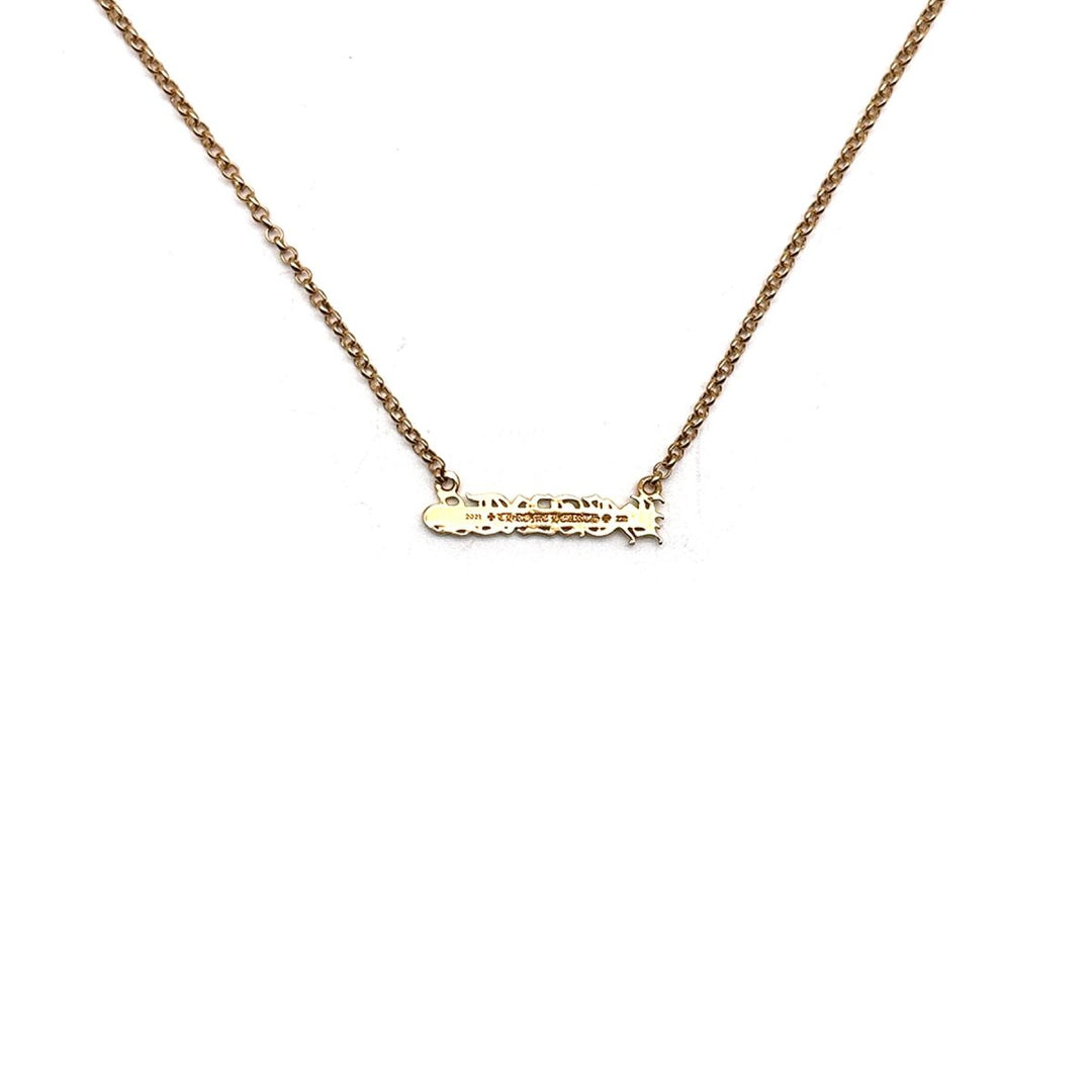 Chrome Hearts 22K Gold Chrome Logo Necklace - SHENGLI ROAD MARKET