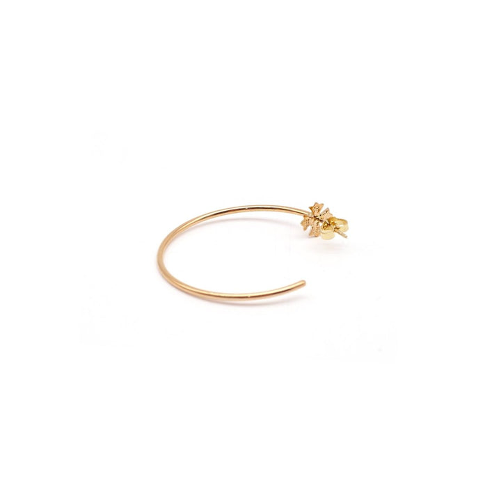 Chrome Hearts 22K Gold Cross Logo Hoop Earring - SHENGLI ROAD MARKET