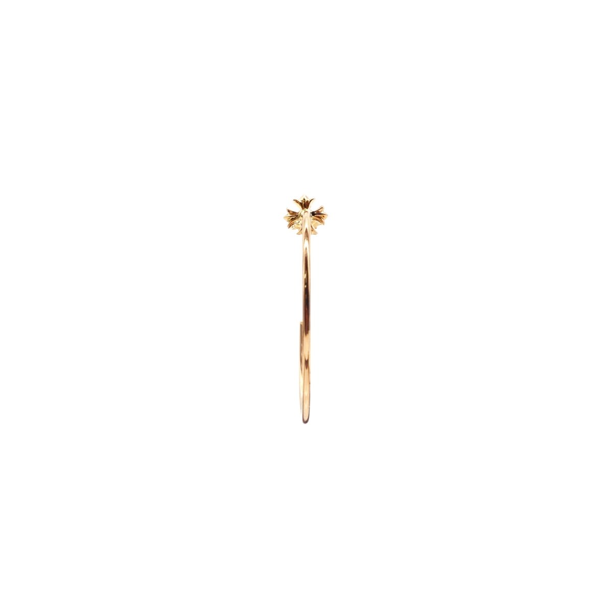 Chrome Hearts 22K Gold Cross Logo Hoop Earring - SHENGLI ROAD MARKET