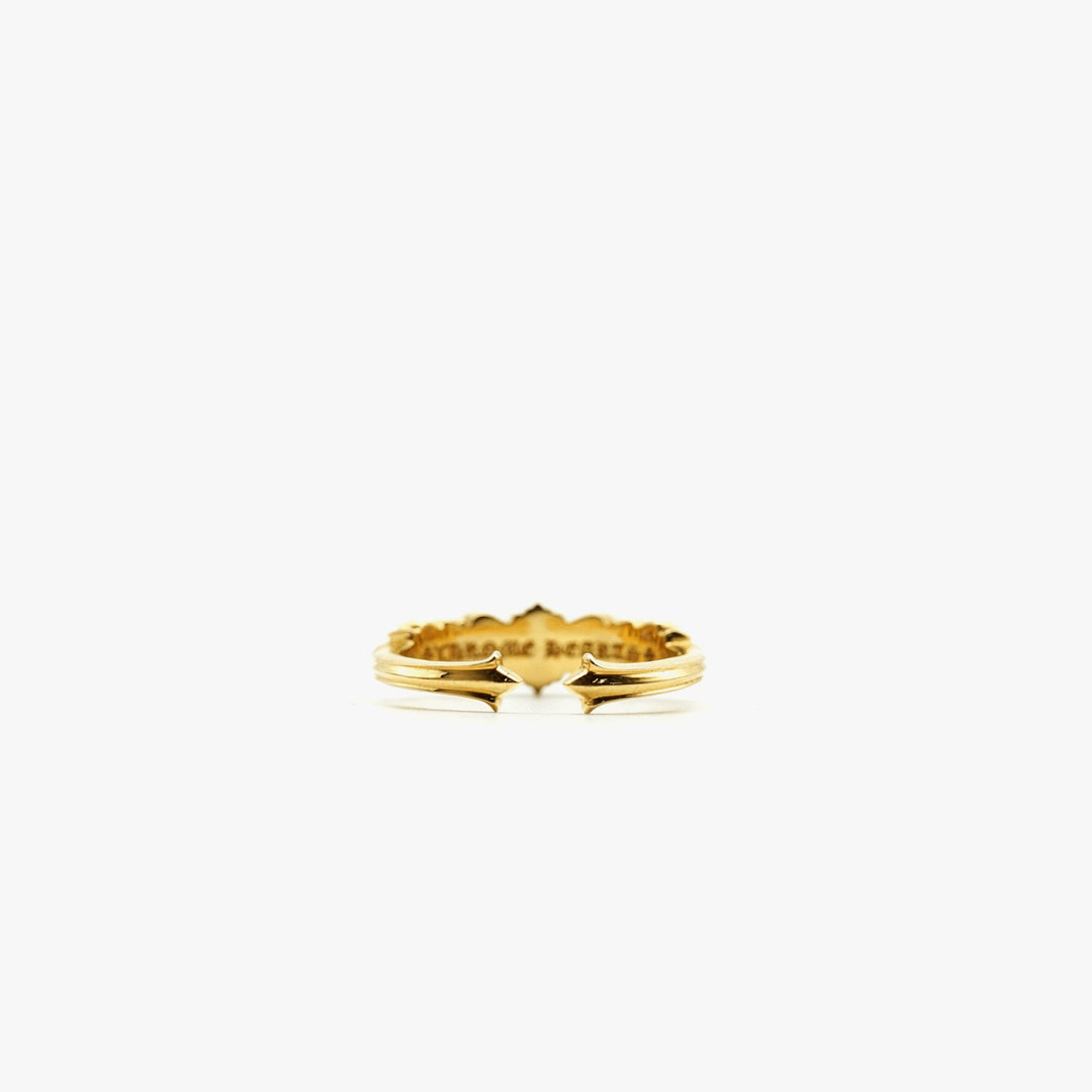 Chrome Hearts 22K Gold Diamonds Floral Cross Ring - SHENGLI ROAD MARKET