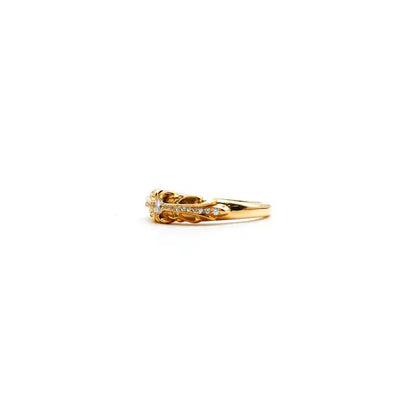 Chrome Hearts 22K Gold Diamonds Floral Cross Ring Size 9.5 - SHENGLI ROAD MARKET