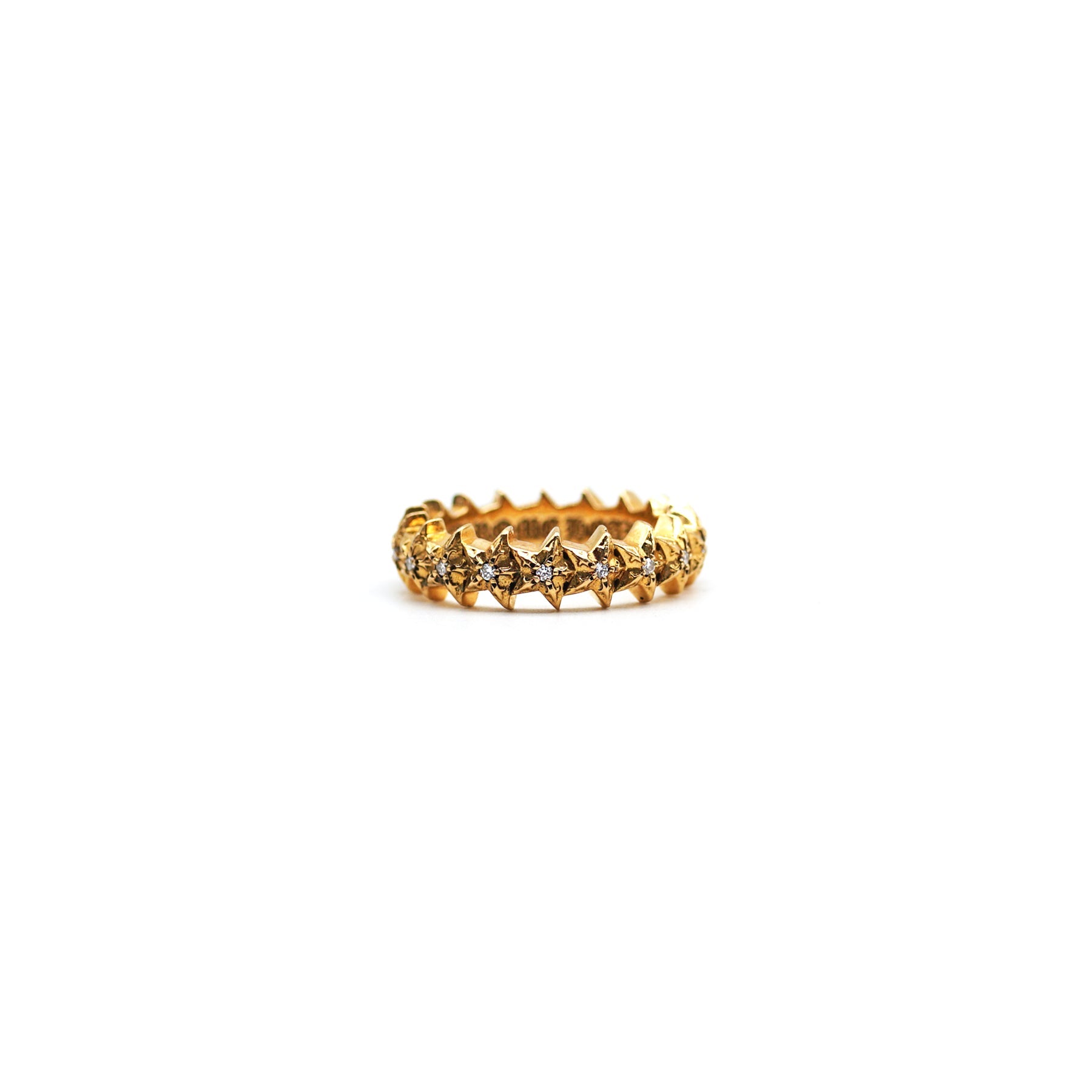 Chrome Hearts 22K Gold Diamonds Star Ring - SHENGLI ROAD MARKET