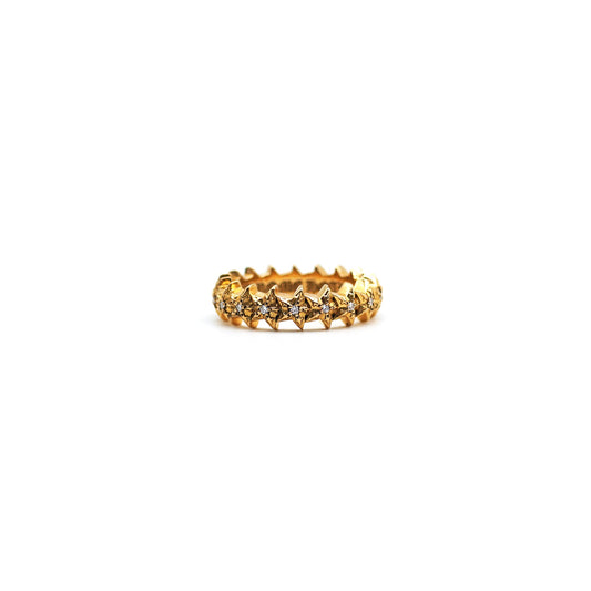 Chrome Hearts 22K Gold Diamonds Star Ring - SHENGLI ROAD MARKET
