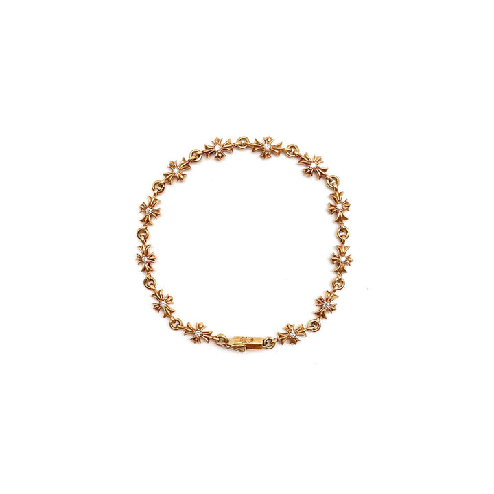 Chrome Hearts 22K Gold Diamonds Tiny E Bracelet - SHENGLI ROAD MARKET