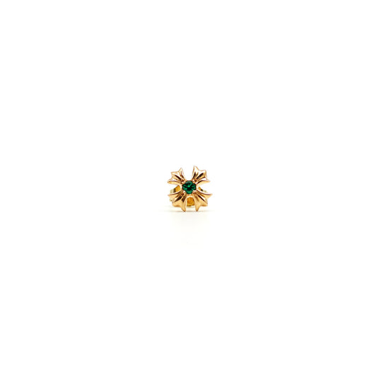 Chrome Hearts 22K Gold Emerald Plus Earring Stud - SHENGLI ROAD MARKET
