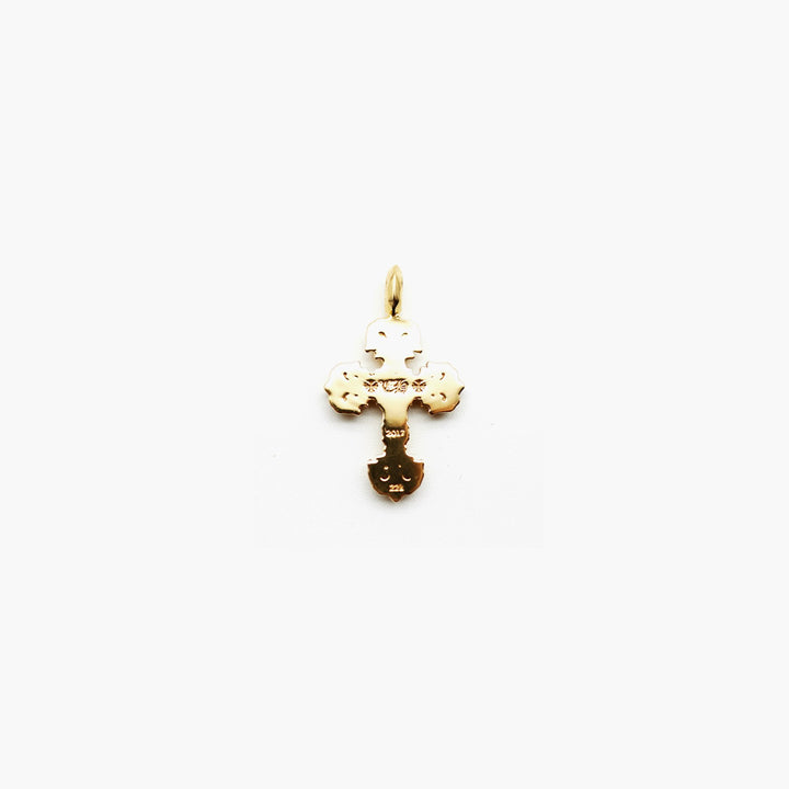 Chrome Hearts 22K Gold Flame Cross Necklace Charm - SHENGLI ROAD MARKET