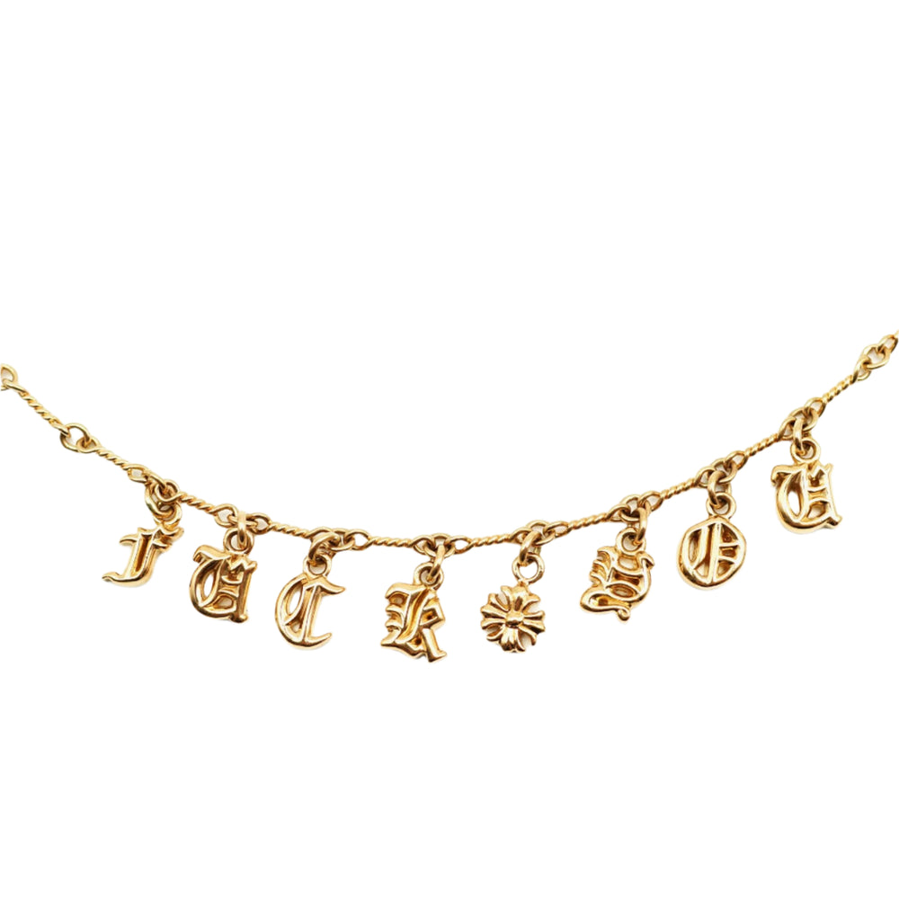 Chrome Hearts 22K Gold "FUCK YOU" Logo Necklace - SHENGLI ROAD MARKET