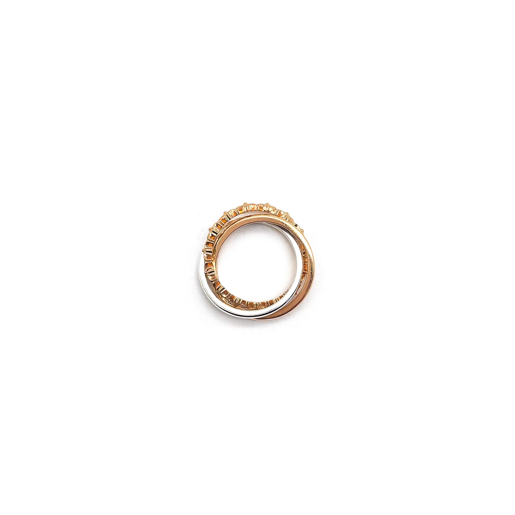 Chrome Hearts 22K Gold Tiny E Trinity Ring - SRM