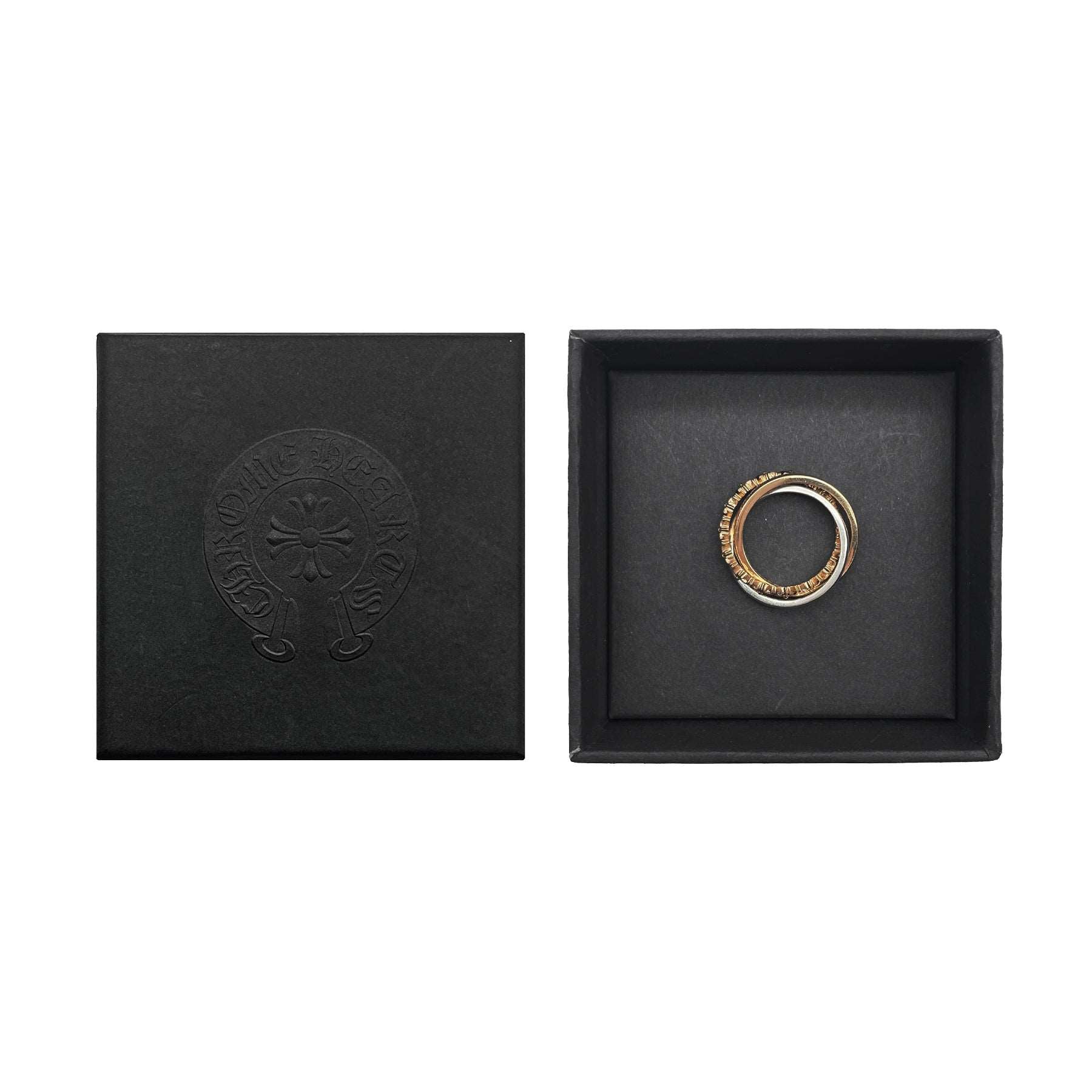 Chrome Hearts 22K Gold Tiny E Trinity Ring