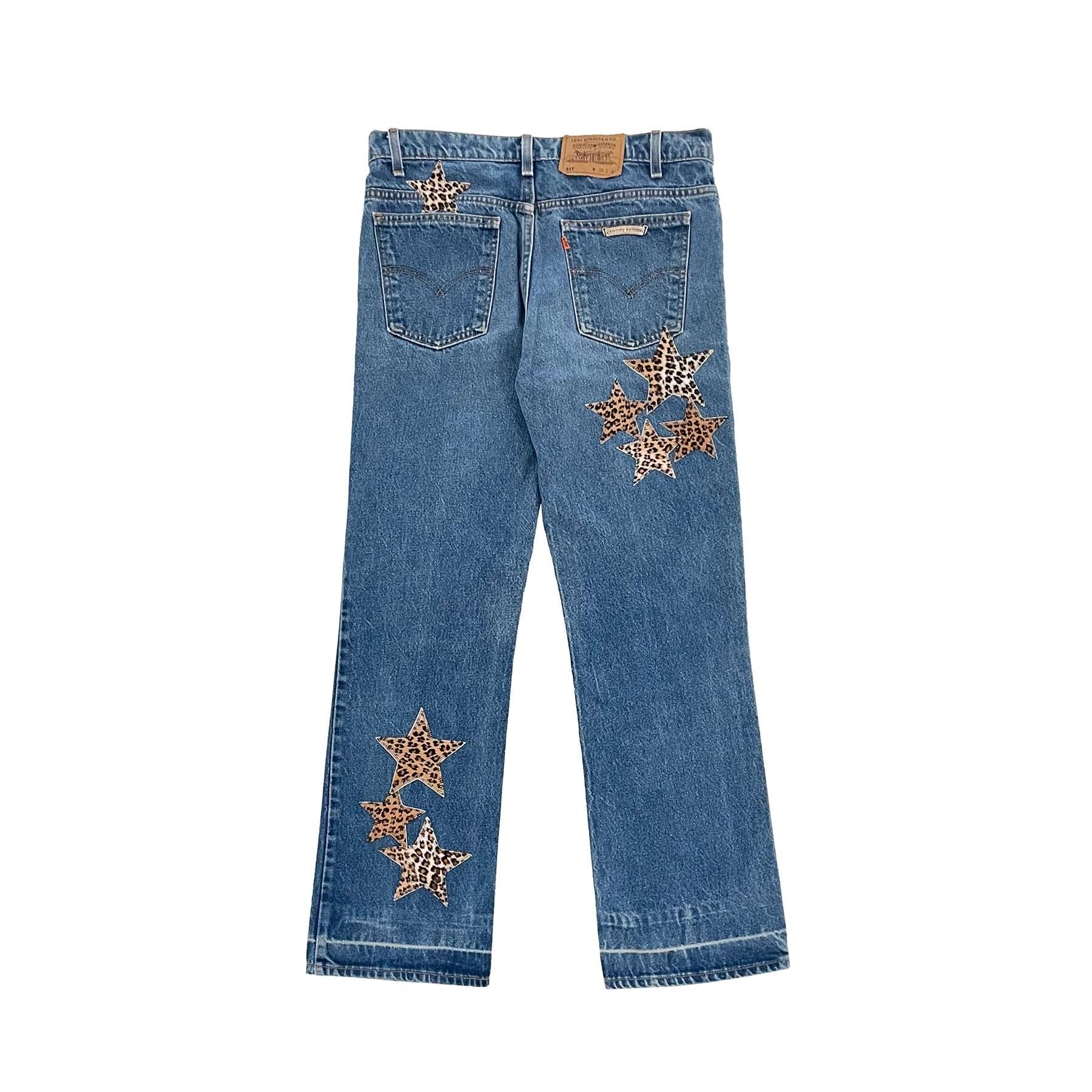 Chrome Hearts 517 Star Leather Jeans - SHENGLI ROAD MARKET