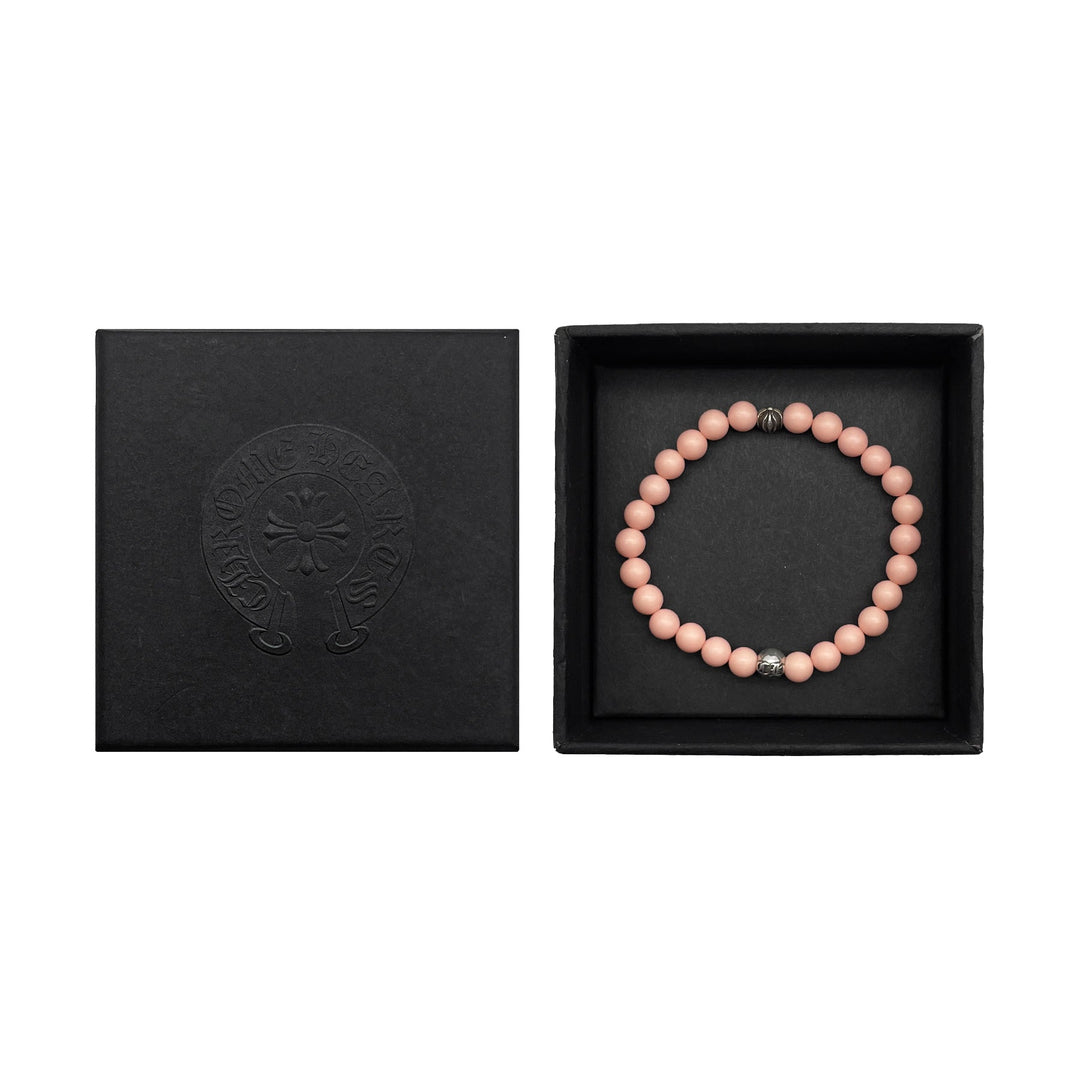 Chrome Hearts 6mm Pink Beaded Bracelet - SHENGLI ROAD MARKET