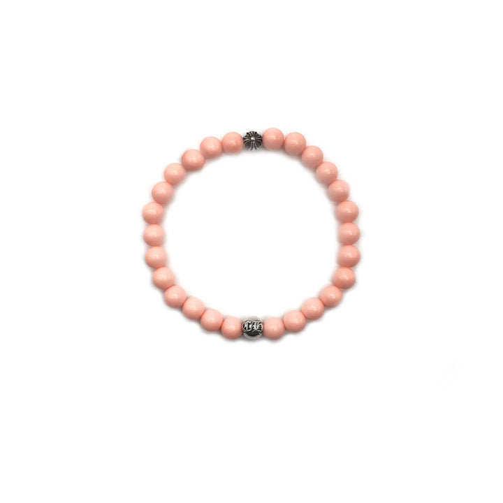 Chrome Hearts 6mm Pink Beaded Bracelet - SHENGLI ROAD MARKET