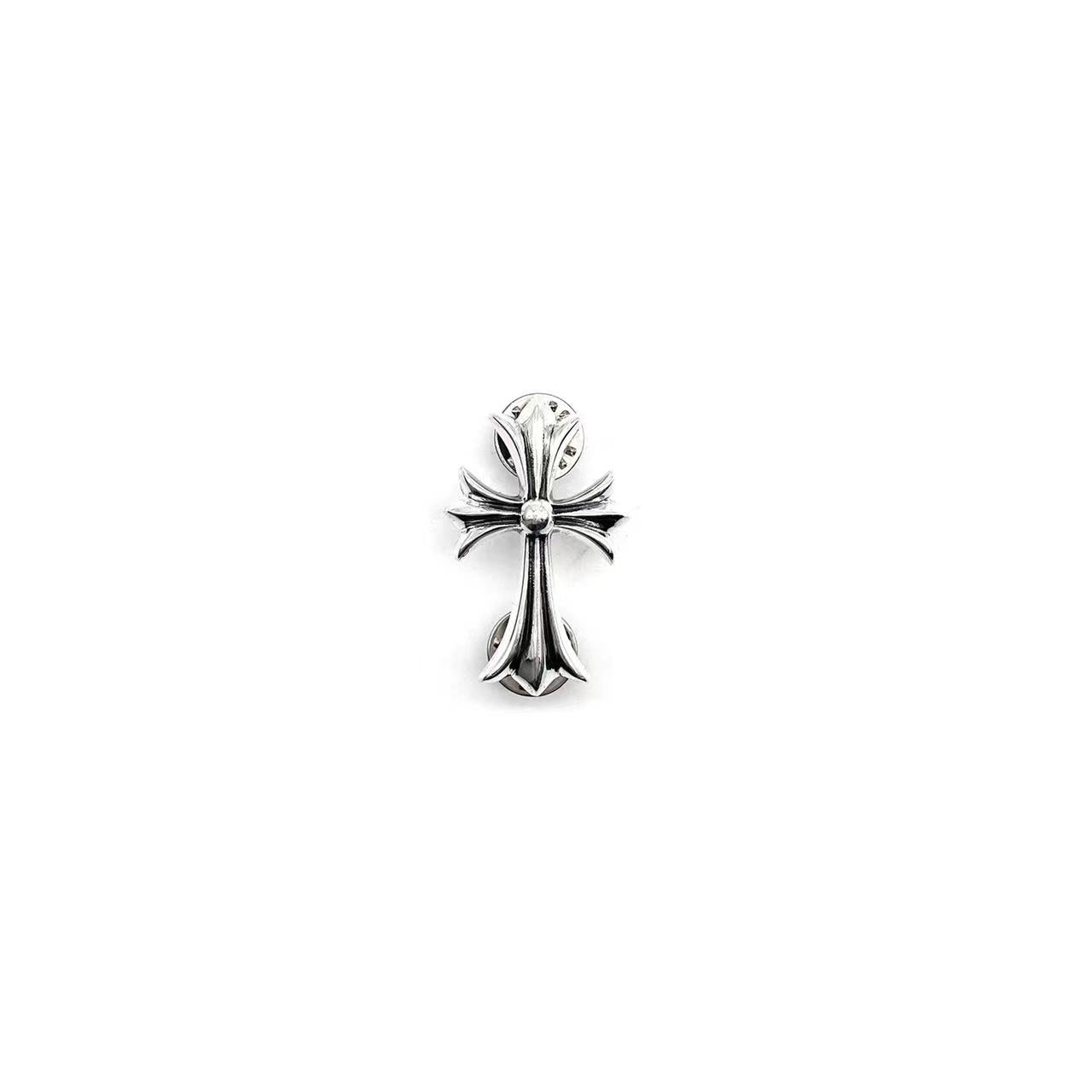 Chrome Hearts 925 Silver Cross Breastpin - SHENGLI ROAD MARKET