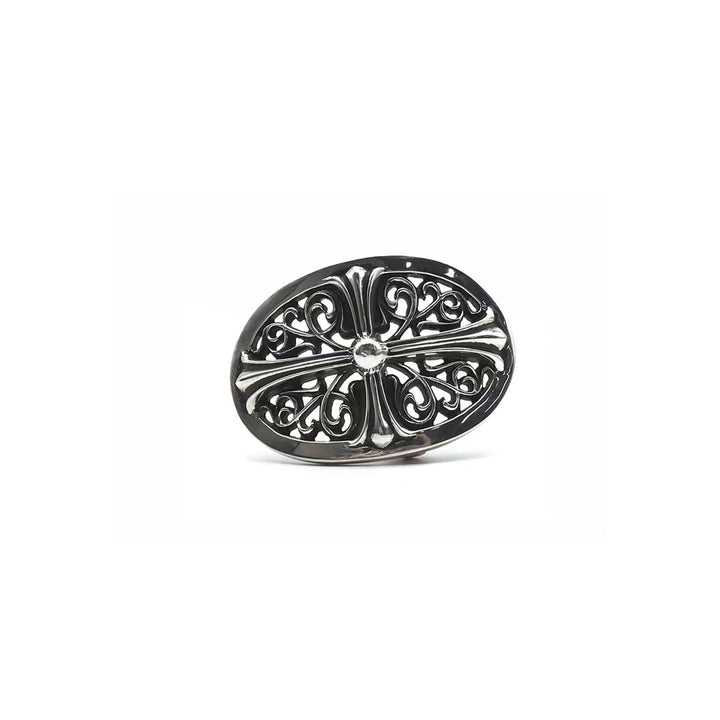 Chrome Hearts 925 Silver Vine Cross Belt Buckle - SHENGLI ROAD MARKET