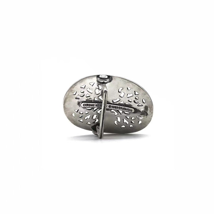 Chrome Hearts 925 Silver Vine Cross Belt Buckle - SHENGLI ROAD MARKET