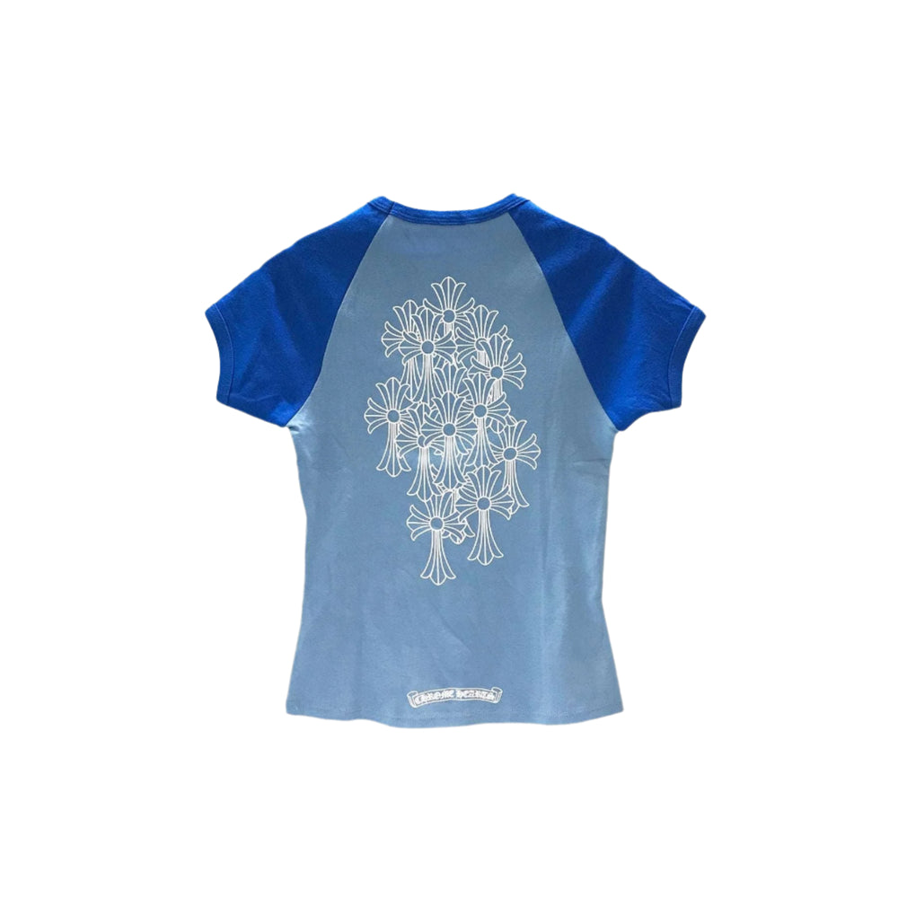 Chrome Hearts Baby Blue Crop Top Short Sleeve T-Shirt - SHENGLI ROAD MARKET