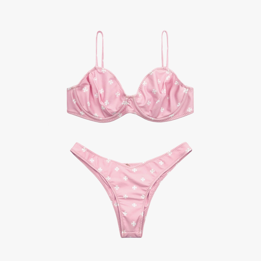 Chrome Hearts Baby Pink Cross Logo Bikini Swimwear - SHENGLI ROAD MARKET