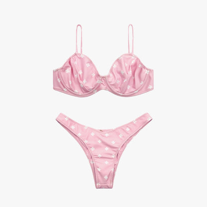 Chrome Hearts Baby Pink Cross Logo Bikini Swimwear - SHENGLI ROAD MARKET