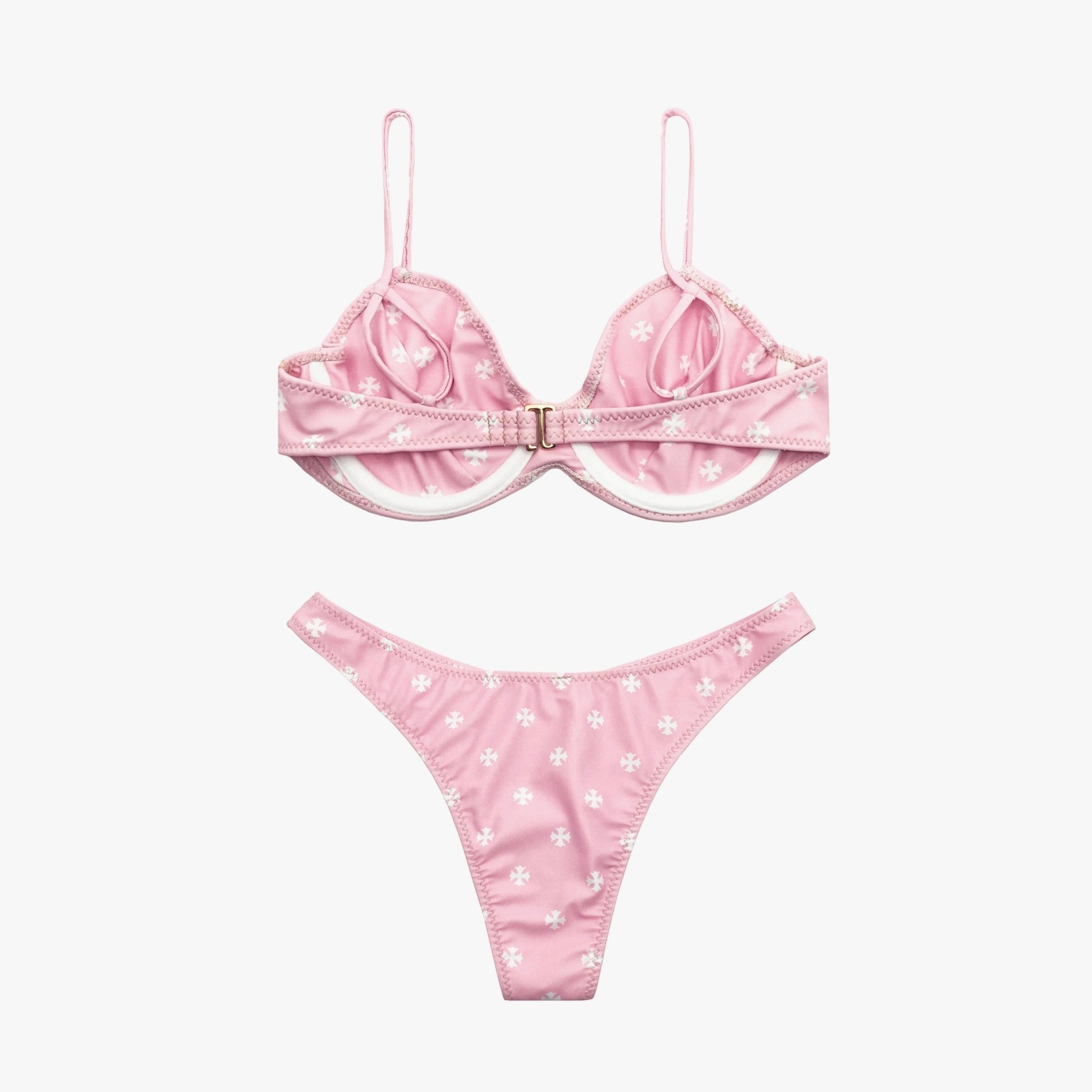 Chrome Hearts Baby Pink Cross Logo Bikini Swimwear - SHENGLI ROAD MARKET