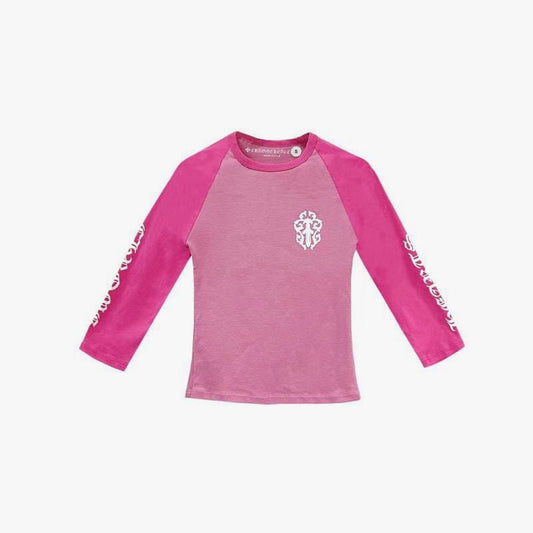 Chrome Hearts Baby Pink Dagger Script Logo Mid Sleeve T-shirt - SHENGLI ROAD MARKET