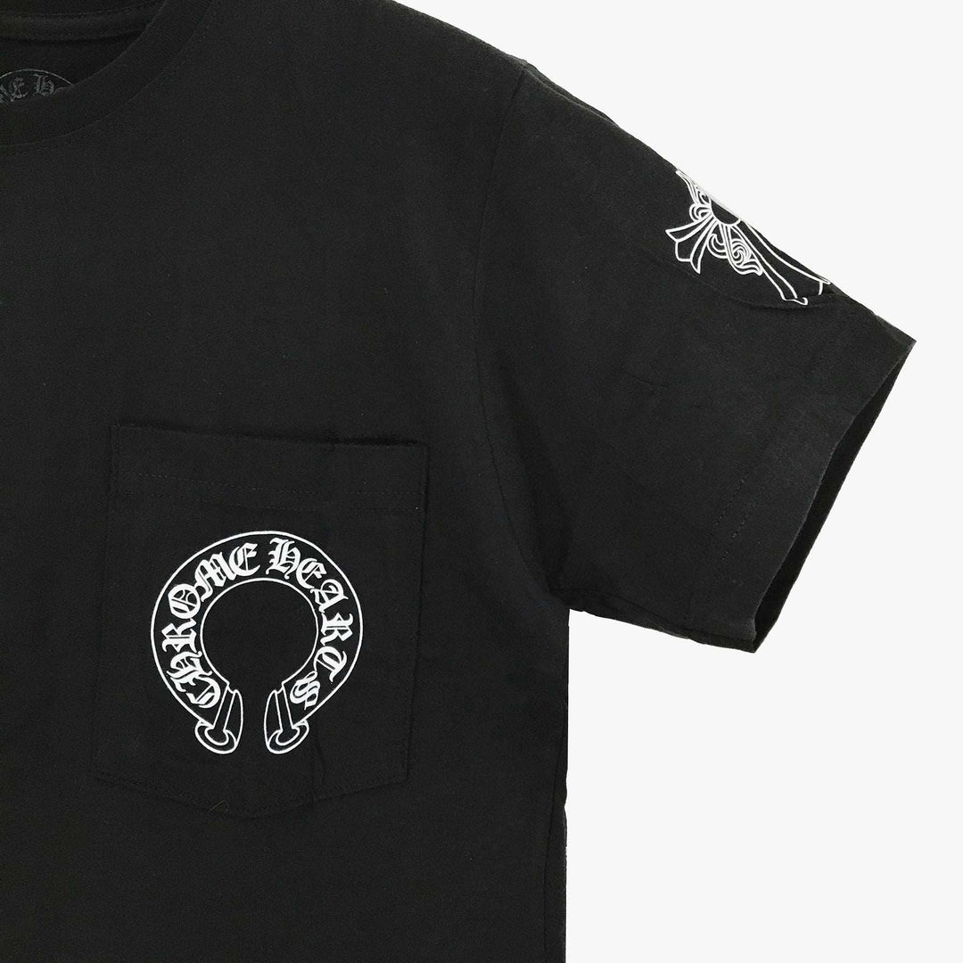 Chrome Hearts Back USA Script Dagger Logo Short Sleeve T-shirt - SHENGLI ROAD MARKET