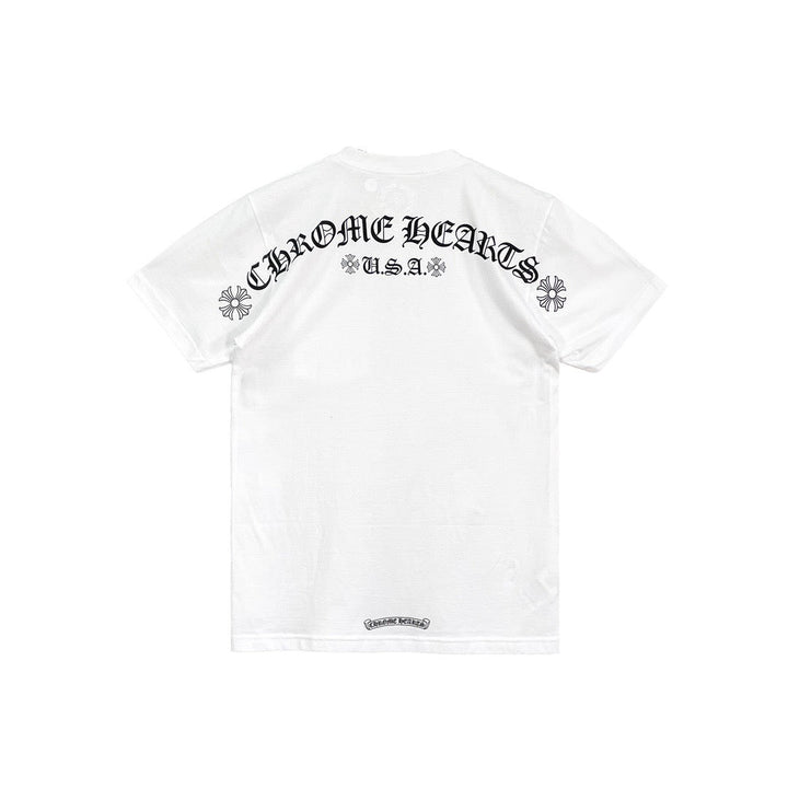 Chrome Hearts Back USA Script Logo Short Sleeve Tee - SHENGLI ROAD MARKET