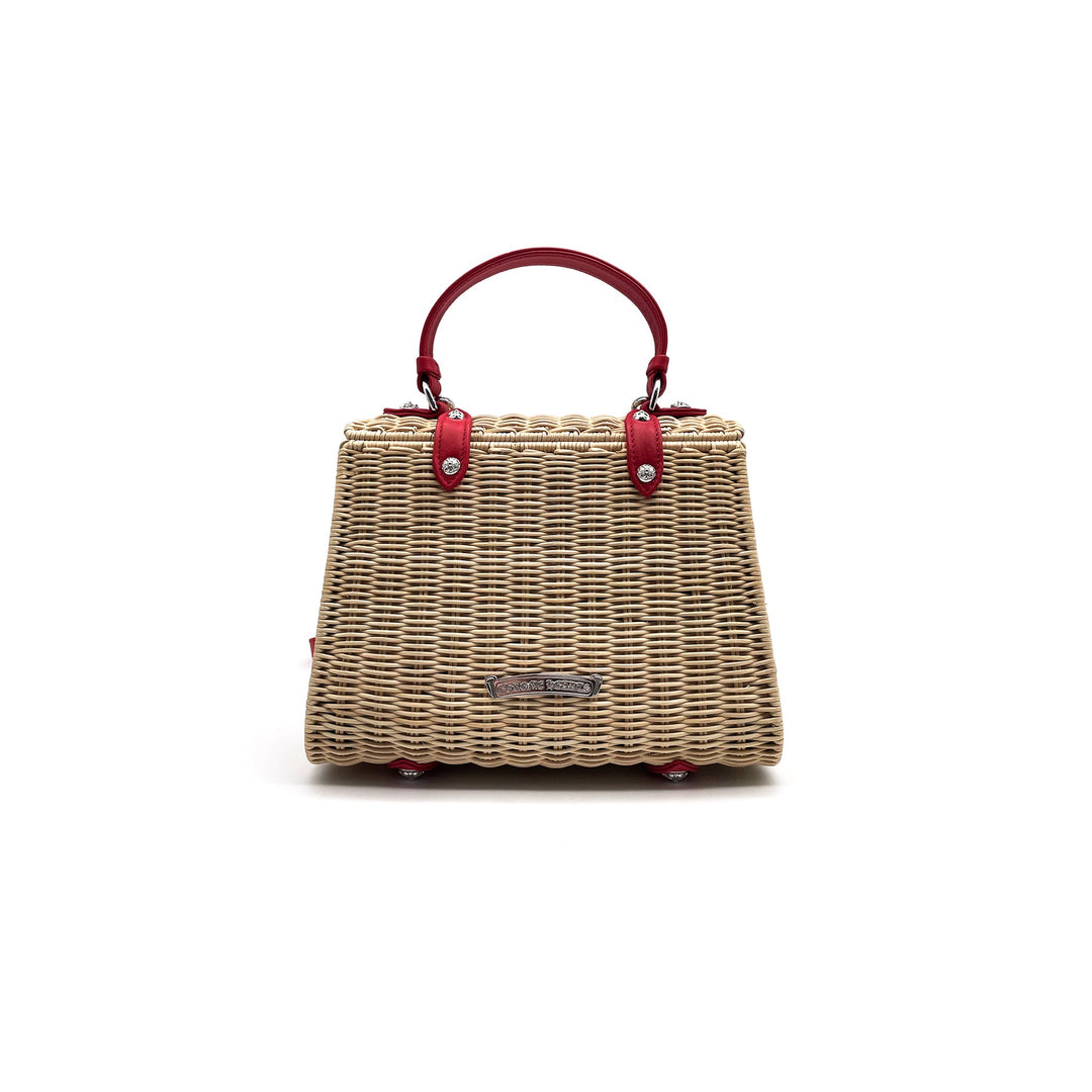 Chrome Hearts Basket-Weave Red Leather Vine Heart Wicker Bag - SHENGLI ROAD MARKET