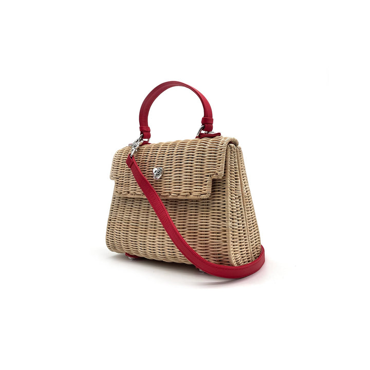 Chrome Hearts Basket-Weave Red Leather Vine Heart Wicker Bag - SHENGLI ROAD MARKET