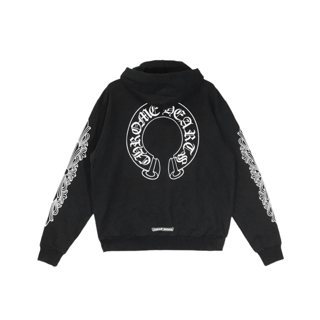 Chrome Hearts Black Classic Horseshoe Logo Hoodie - SHENGLI ROAD MARKET