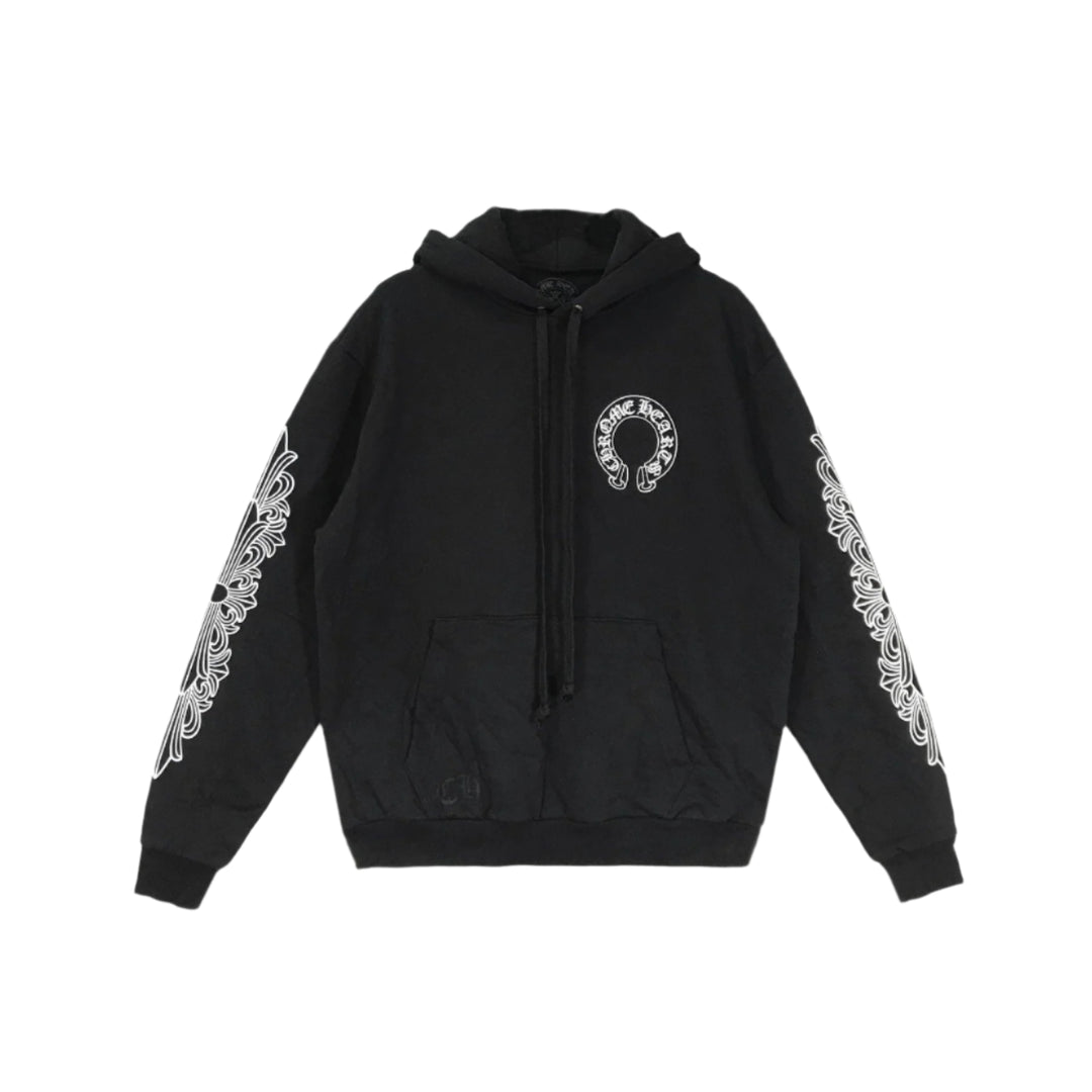 Chrome Hearts Black Classic Horseshoe Logo Hoodie - SHENGLI ROAD MARKET