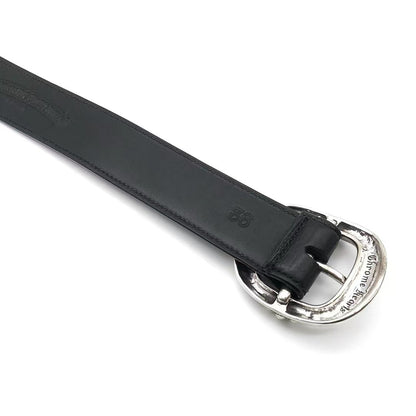 Chrome Hearts Black Gunslinger Belt with Silver Buckle - SHENGLI ROAD MARKET