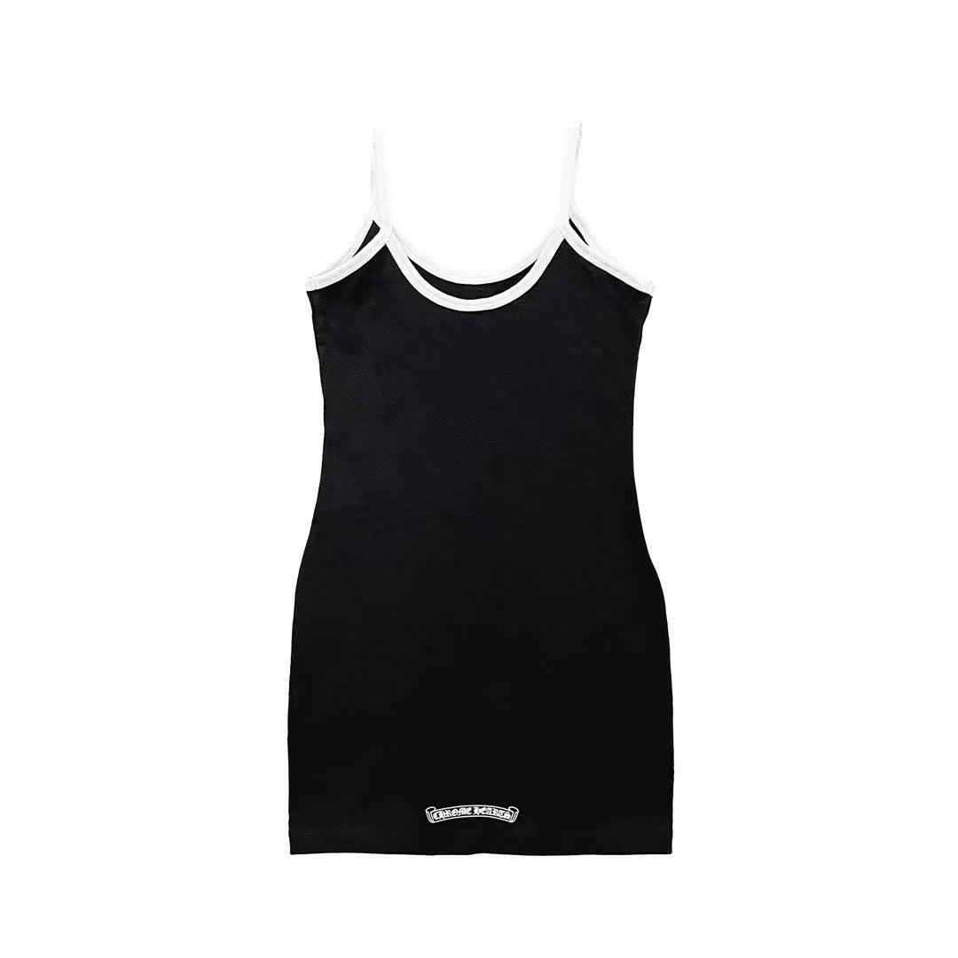 Chrome Hearts Black Horseshoe Logo Tank top Dress - SHENGLI ROAD MARKET