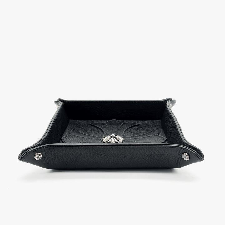 Chrome Hearts Black Leather Silver Cross Tray - SHENGLI ROAD MARKET