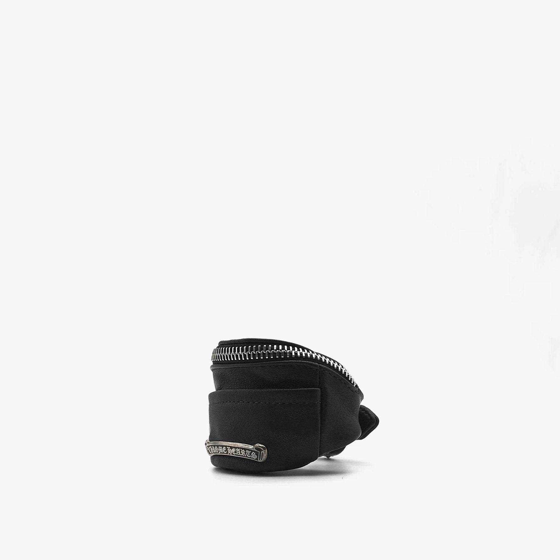 Chrome Hearts Black Silver Scroll Logo Wrist Bag - SHENGLI ROAD MARKET