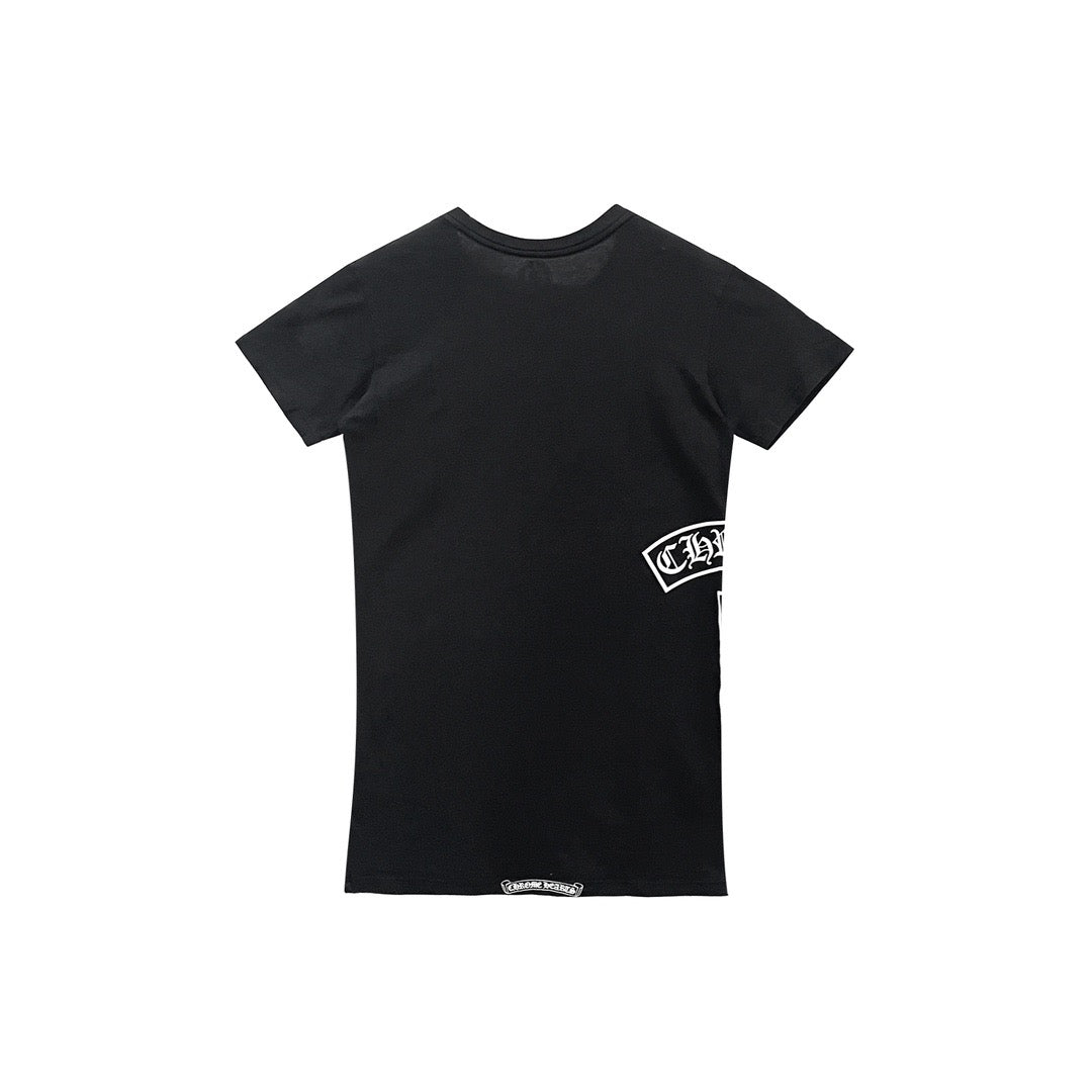 Chrome Hearts Black TBar Fleur Logo Short Sleeve Tee - SHENGLI ROAD MARKET