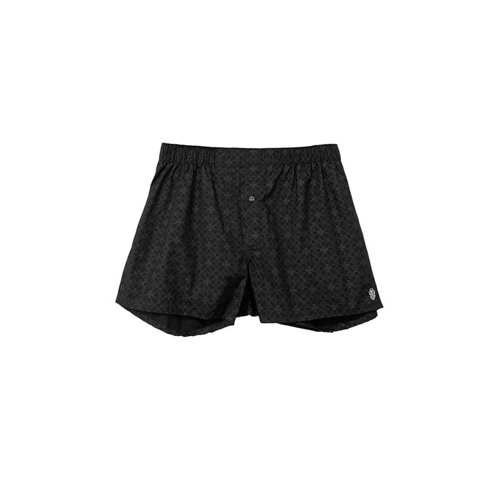 Chrome Hearts Black Tonal Monogram Cross Pattern Shorts - SHENGLI ROAD MARKET