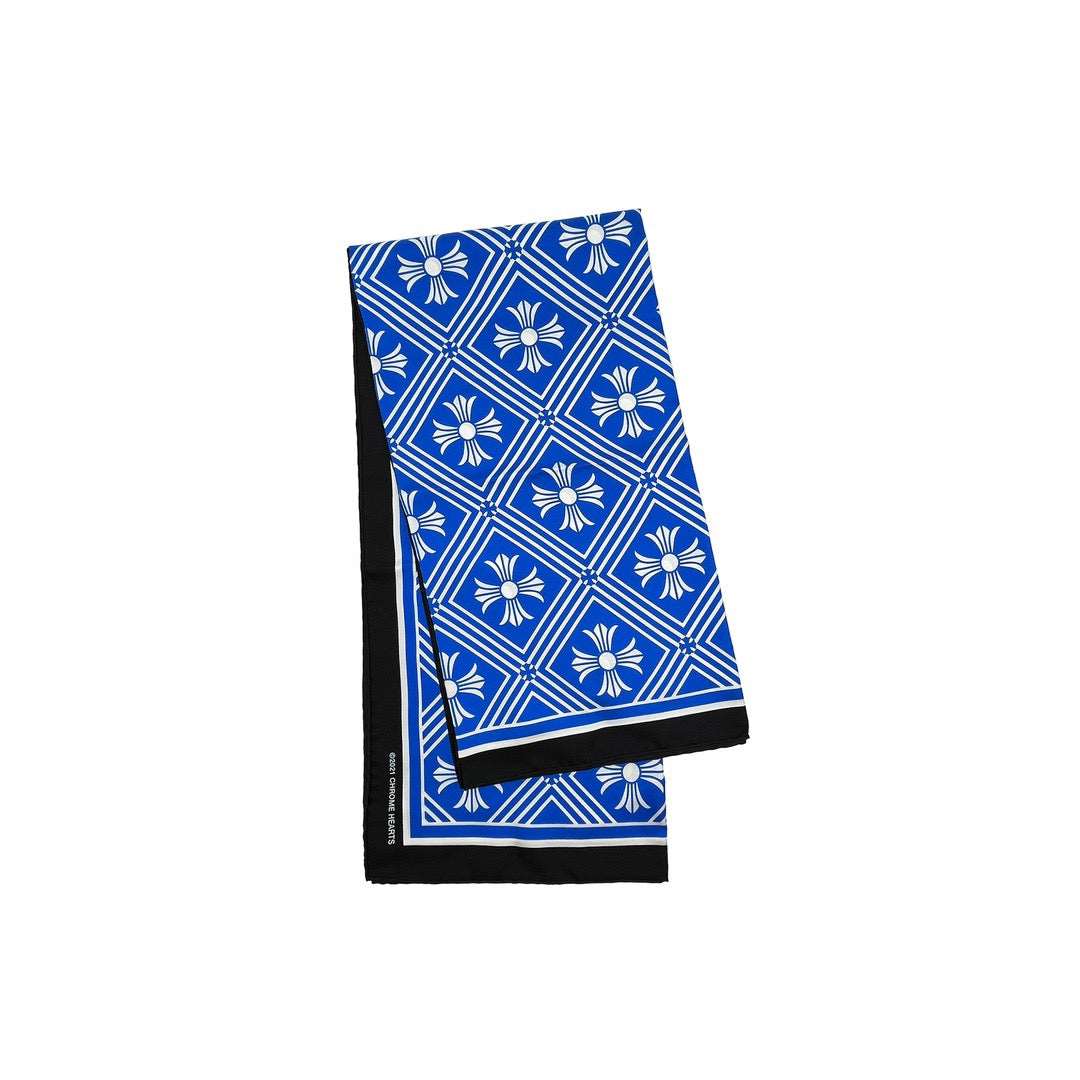 Chrome Hearts Blue Cross Silk Scarf - SHENGLI ROAD MARKET