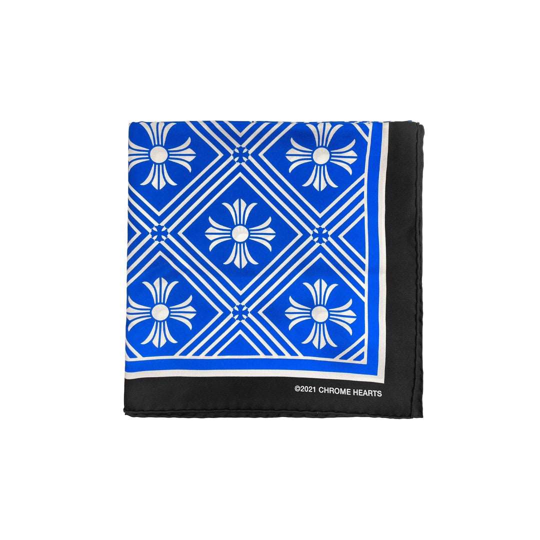 Chrome Hearts Blue Cross Silk Scarf - SHENGLI ROAD MARKET