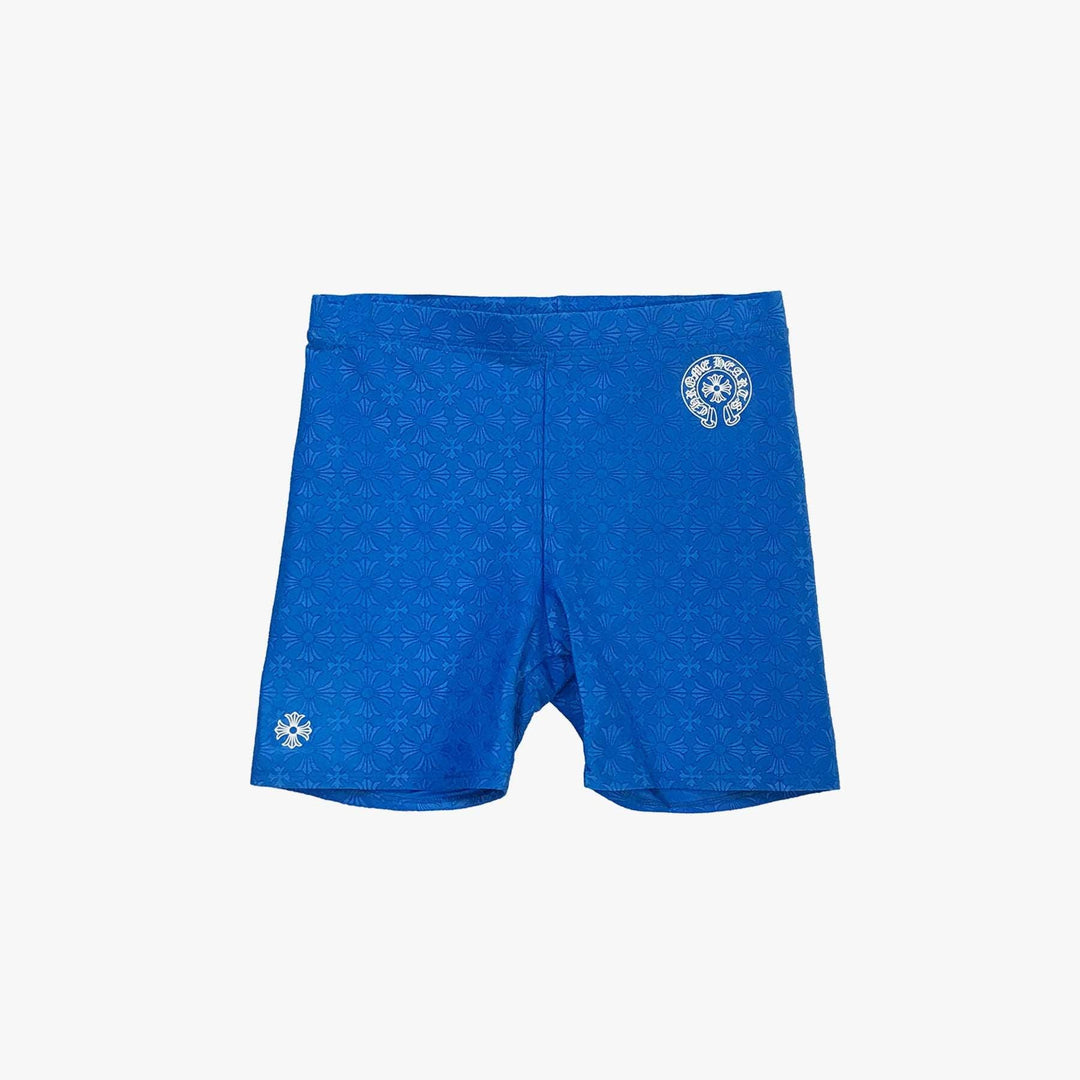 Chrome Hearts Blue Horseshoe Logo Biking Shorts - SHENGLI ROAD MARKET